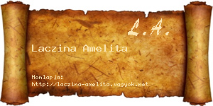 Laczina Amelita névjegykártya